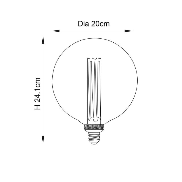 Globe E27 LED 200mm Dia