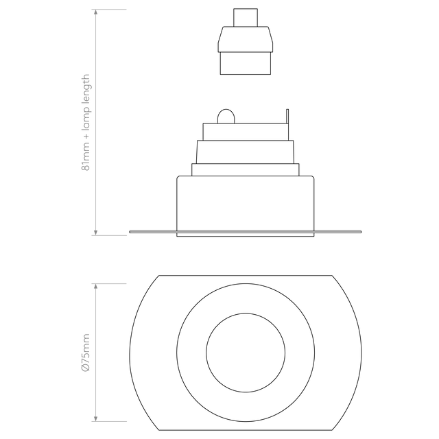 Trimless Slimline Round Fixed Fire-Rated IP65