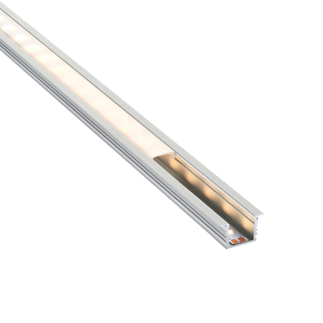 Rigel Recessed 2m Aluminium Profile/Extrusion Silver