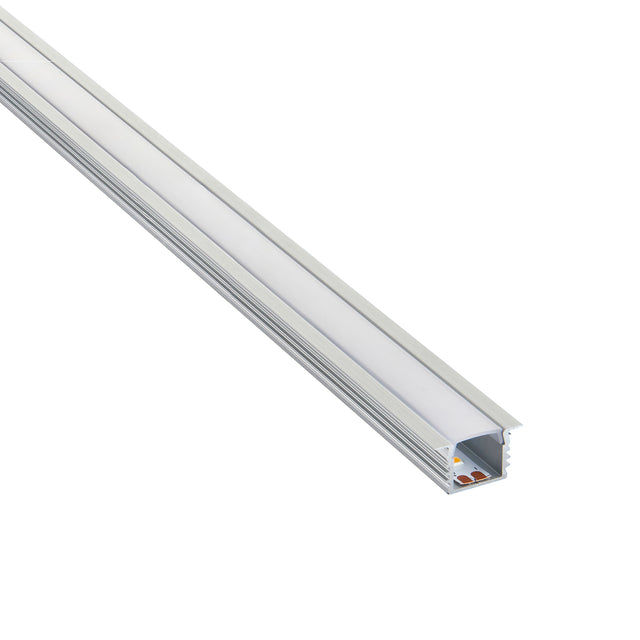 Rigel Recessed 2m Aluminium Profile/Extrusion Silver