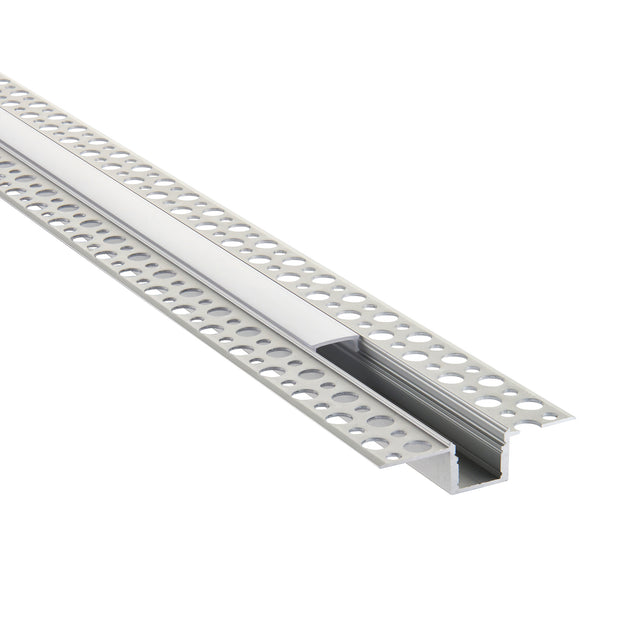 Rigel Plaster-in 2m Aluminium Profile/Extrusion Silver