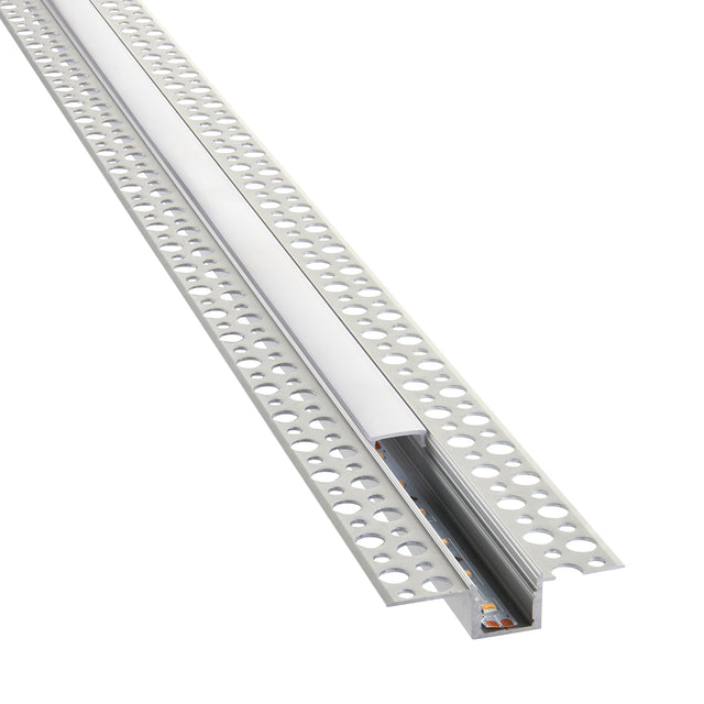 Rigel Plaster-in 2m Aluminium Profile/Extrusion Silver