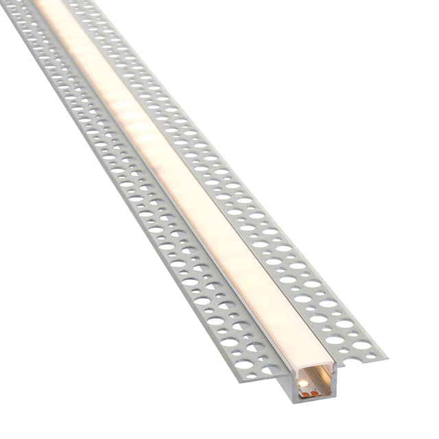 Rigel Plaster-in 2m Aluminium Profile/Extrusion Silver