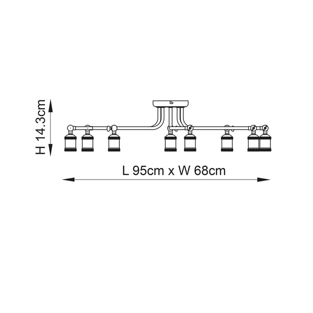 Hal 8lt semi flush