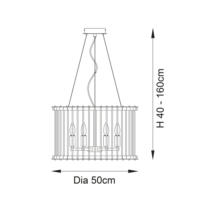 Romola 6 Light Pendant