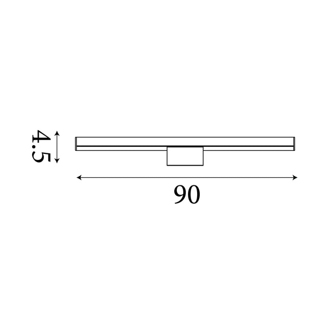 Veritas Bathroom Wall or Ceiling - Chrome & Opal Polycarb