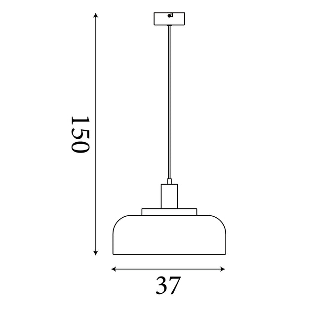 Scotland 1Lt Pendant Convertible to Semi-Flush Black Metal
