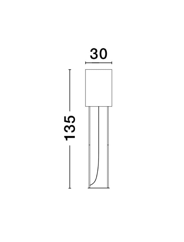 LEITH Black Fabric Shade & Black Aluminium LED E27 1x12 Watt 230 Volt IP20 Bulb Excluded Cable Length: 300 cm D: 30 H: 135 cm