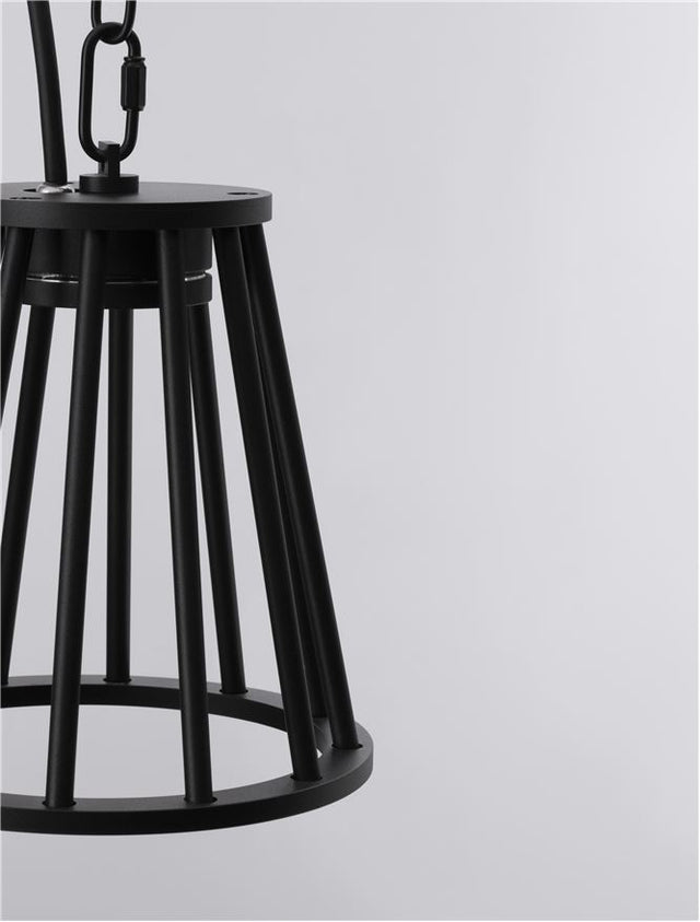 CARINA Black AIuminium LED 6 Watt 279.09 Lm 3000K 220-240V IP65 D: 18 H: 150 cm