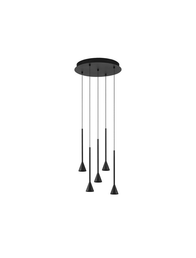 NET Triac Dimmable Black Aluminium LED 27 Watt 220-240 Volt 1312Lm 3000K IP20 D: 35.5 H: 150 cm Adjustable Height