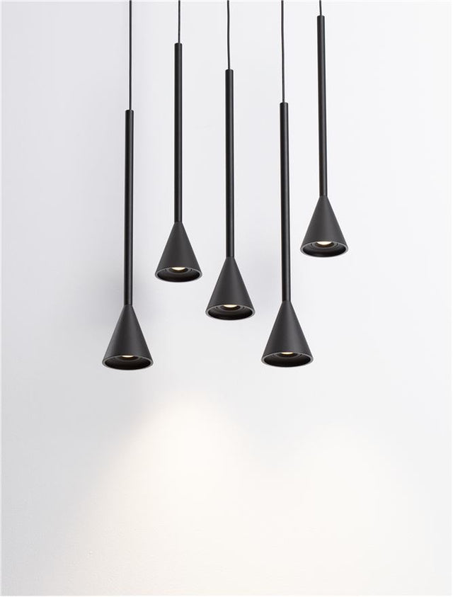 NET Triac Dimmable Black Aluminium LED 27 Watt 220-240 Volt 1312Lm 3000K IP20 D: 35.5 H: 150 cm Adjustable Height