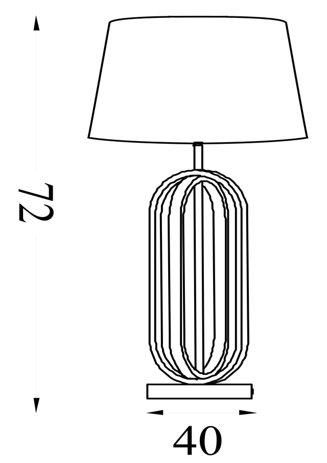Chic Table Lamp - Black Metal with Emerald Shade