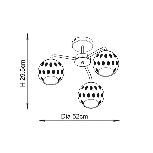 Dimple 3lt semi flush