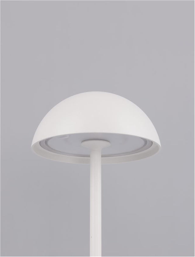 ROSE White Aluminium & Acrylic LED 1 Watt 207Lm 3000K DC 5 Volt IP54 Switch On/Off / USB Wire D: 11.5 W: 11.8 H: 32 cm