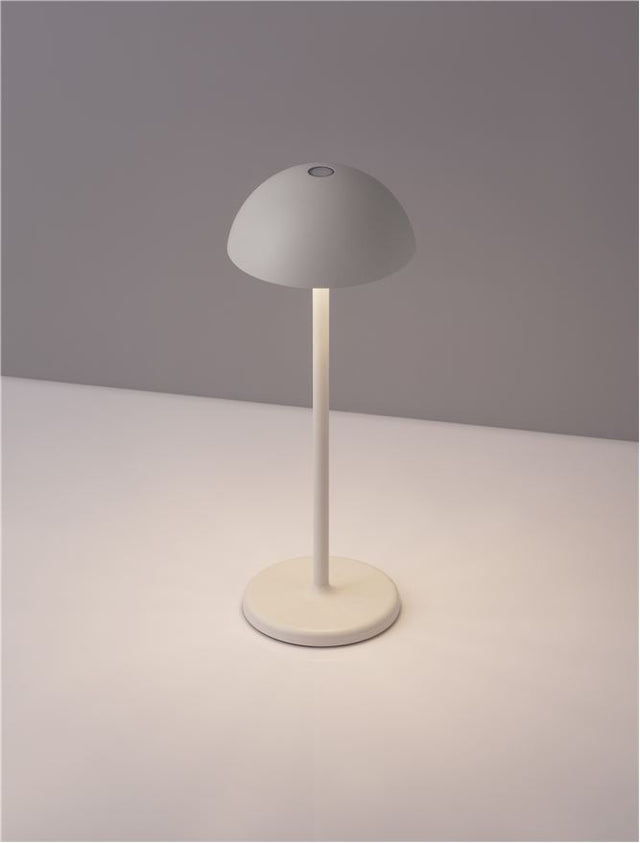 ROSE White Aluminium & Acrylic LED 1 Watt 207Lm 3000K DC 5 Volt IP54 Switch On/Off / USB Wire D: 11.5 W: 11.8 H: 32 cm