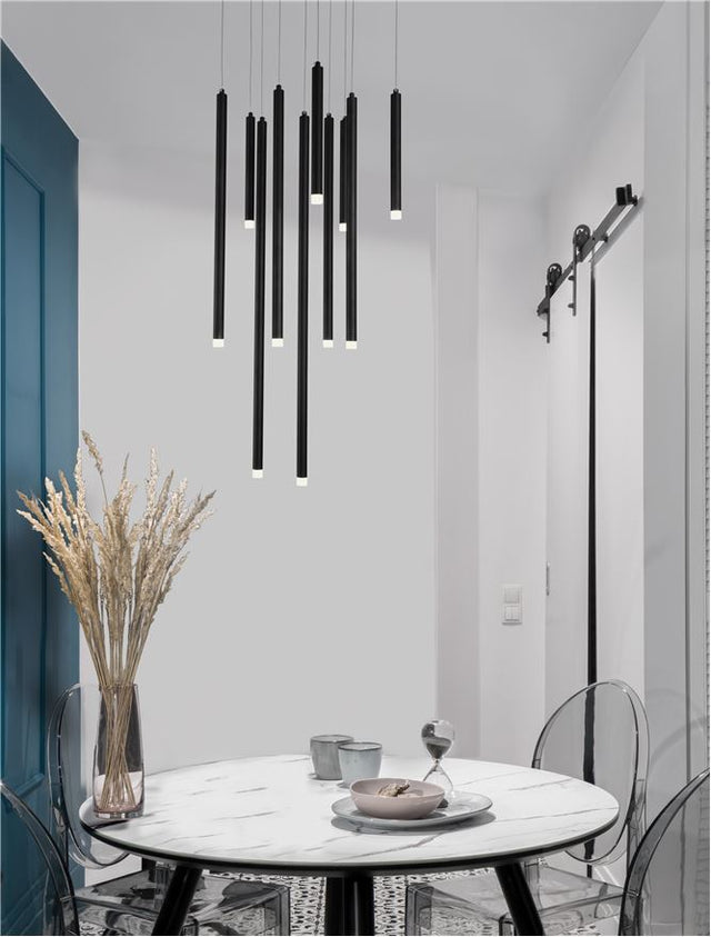 TRIMLE Triac Dimmable Sandy Black Aluminium & Acrylic LED 26 Watt 230 Volt 1861Lm 3000K IP20 D: 50 H: 220 cm Adjustable Height