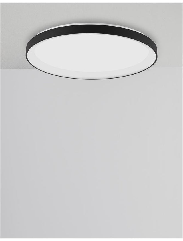 PERTINO 2700K Triac Dimmable Sandy Black Aluminium & Acrylic LED 40 Watt 230 Volt 2554Lm IP20 D: 48 H: 6 cm