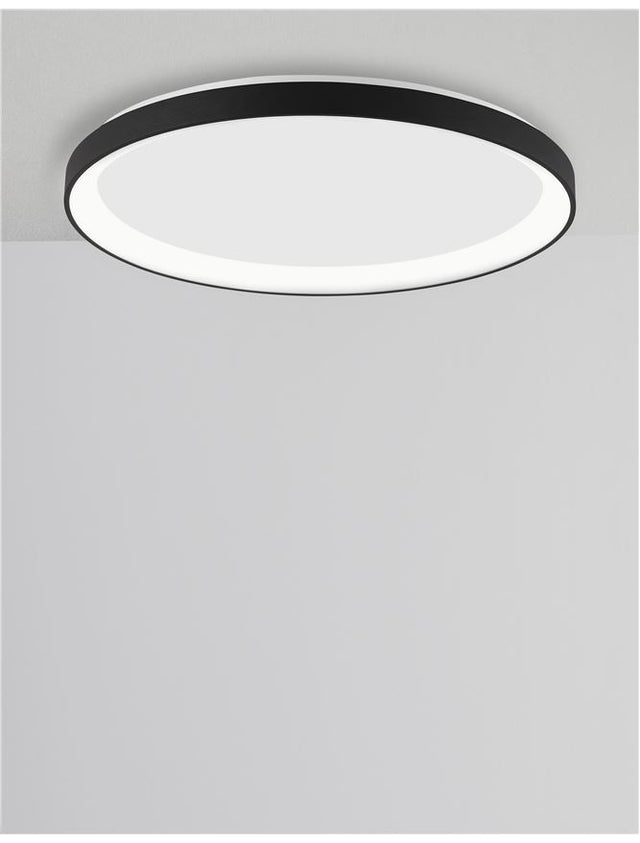 PERTINO 2700K Triac Dimmable Sandy Black Aluminium & Acrylic LED 50 Watt 230 Volt 3134Lm IP20 D: 58 H: 6 cm