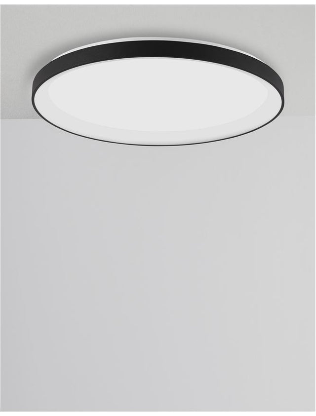 PERTINO 2700K Triac Dimmable Sandy Black Aluminium & Acrylic LED 50 Watt 230 Volt 3134Lm IP20 D: 58 H: 6 cm