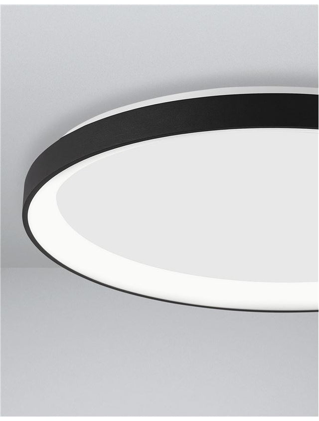 PERTINO 2700K Triac Dimmable Sandy Black Aluminium & Acrylic LED 50 Watt 230 Volt 3134Lm IP20 D: 58 H: 6 cm