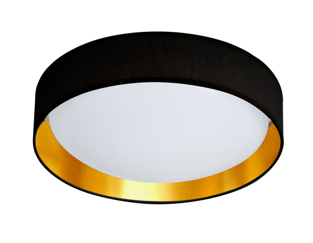 Gianna Flush - Black Fabric, Gold Inner & Acrylic Diffuser