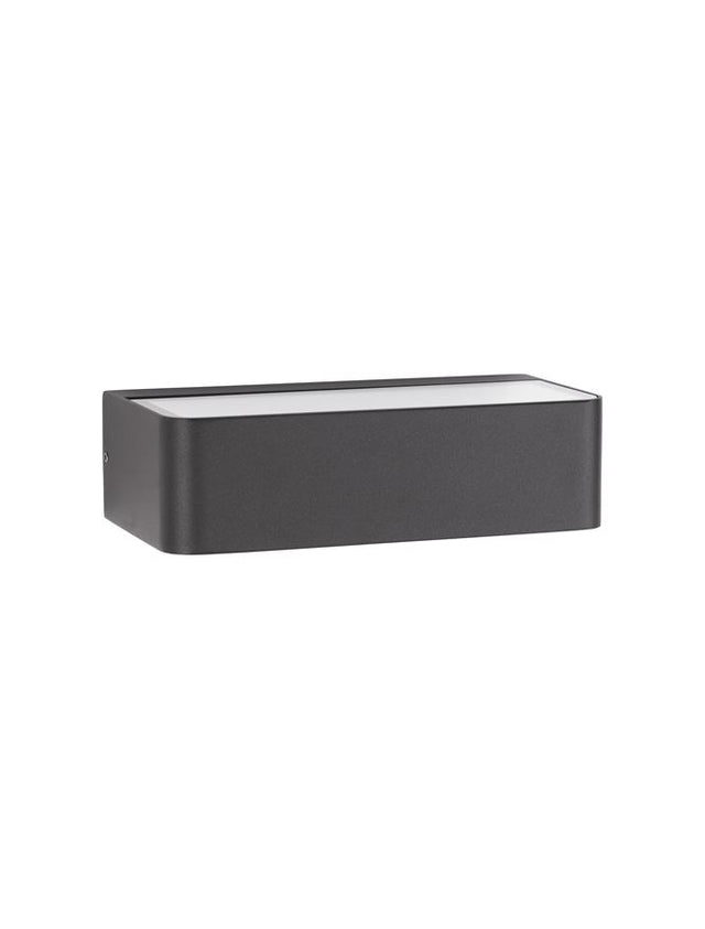 VIDENO Anthracite Die-Casting Aluminium & Clear Glass LED 10 Watt 302Lm 3000K 220-240V Beam Angle 270º IP65 L: 20 W: 10.3 H: 5.5 cm