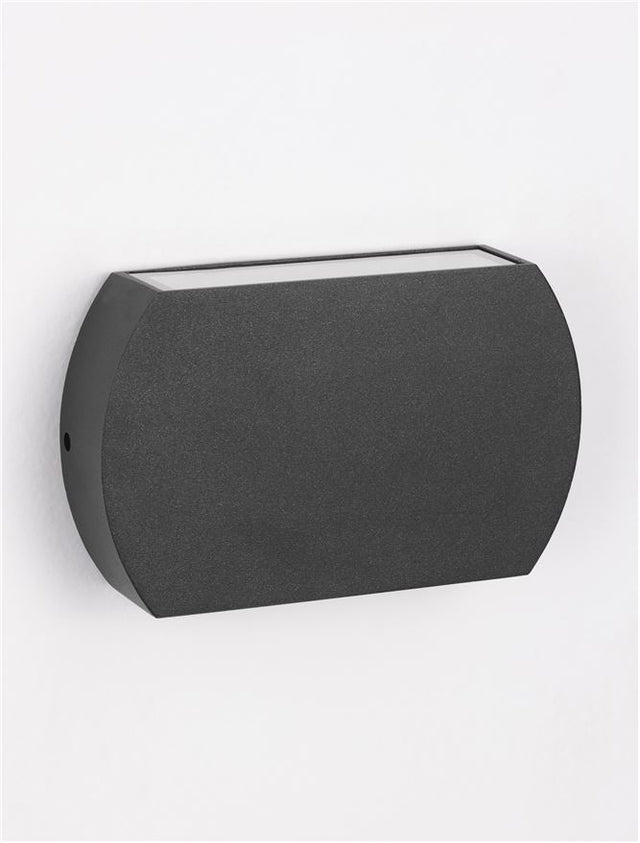 FEDOR Anthracite Die-Casting Aluminium & Clear Glass LED 7.7 Watt 282Lm 3000K 220-240V Beam Angle 253º IP65 L: 15.6 W: 3.8 H: 9.7 cm