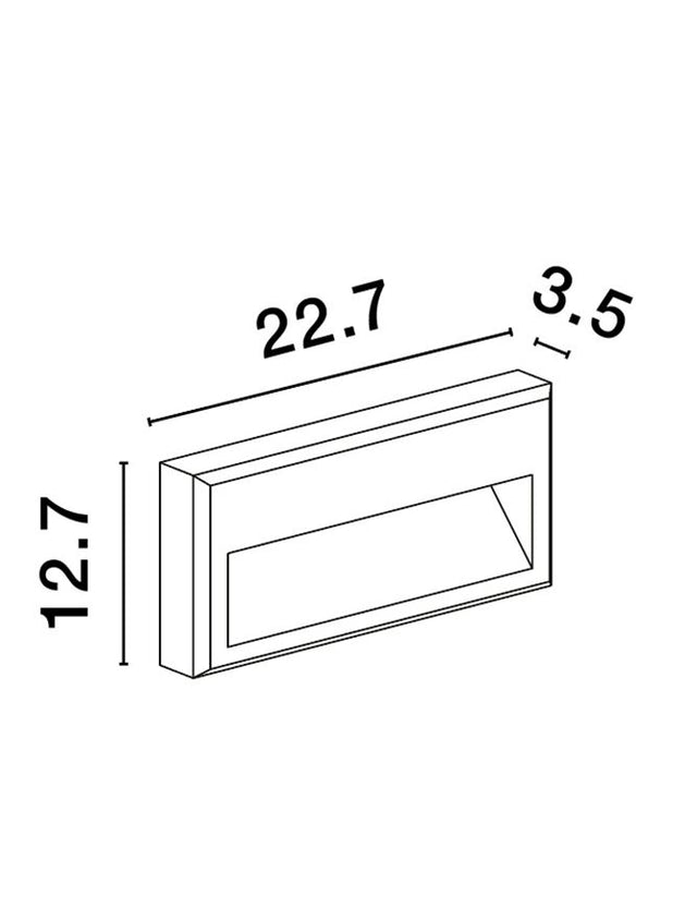 RIO Anthracite Die-Casting Aluminium & Clear Glass LED 6 Watt 122.31Lm 3000K 220-240V Beam Angle 266º IP65 L: 22.7 W: 3.5 H: 12.7 cm