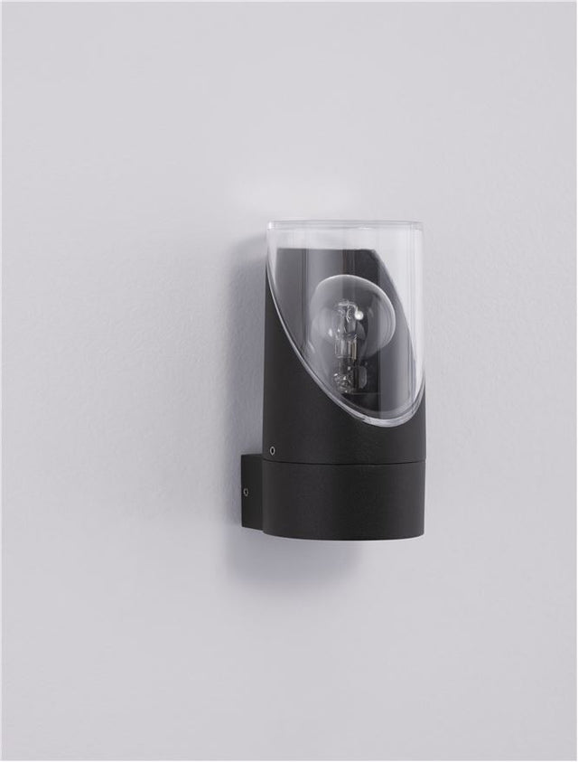 SELENA Anthracite Die-Casting Aluminum & Clear Acrylic LED E27 1x12 Watt 220-240 Volt Bulb Excluded IP65 D: 9 W: 10.1 H: 17.1 cm
