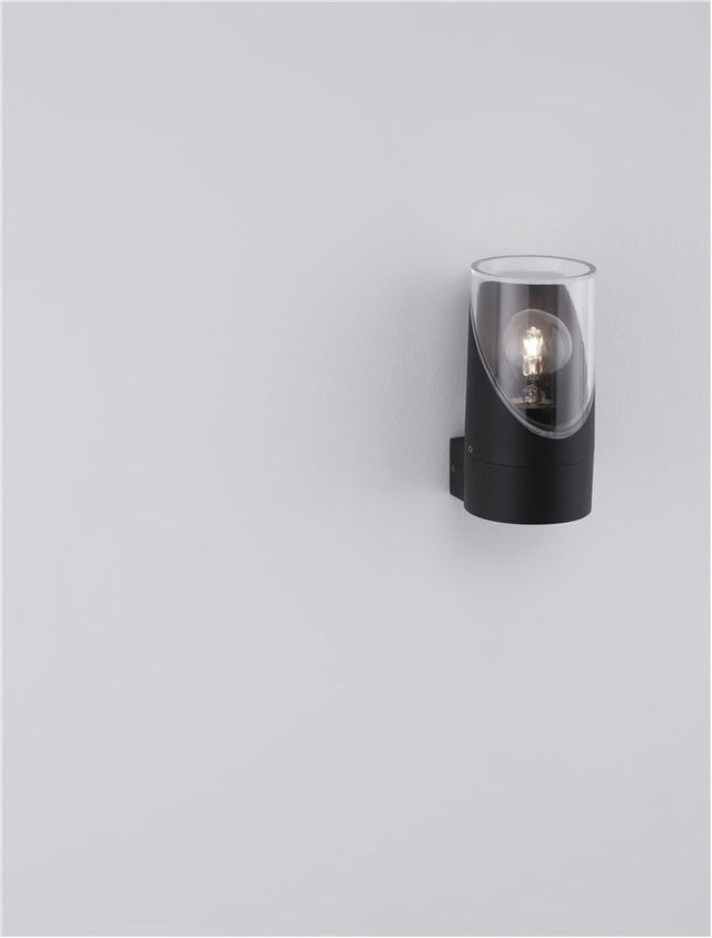 SELENA Anthracite Die-Casting Aluminum & Clear Acrylic LED E27 1x12 Watt 220-240 Volt Bulb Excluded IP65 D: 9 W: 10.1 H: 17.1 cm