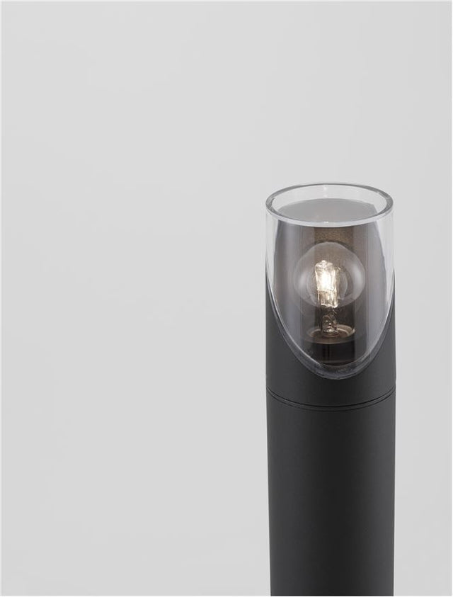 SELENA Anthracite Die-Casting Aluminum & Clear Acrylic LED E27 1x12 Watt 220-240 Volt Bulb Excluded IP65 D: 9 H: 65 cm