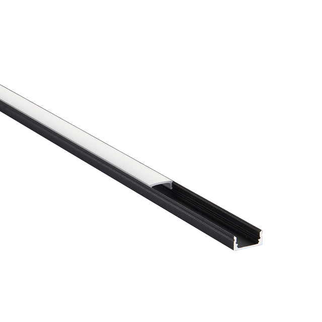 RigelSLIM Surface 2m Aluminium Profile/Extrusion Black