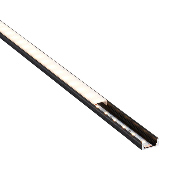 RigelSLIM Surface 2m Aluminium Profile/Extrusion Black