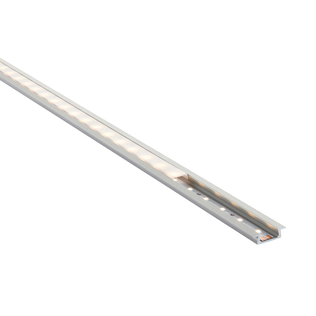 RigelSLIM Recessed 2m Aluminium Profile/Extrusion Silver