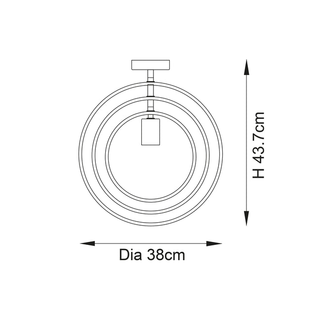 Merola Semi flush