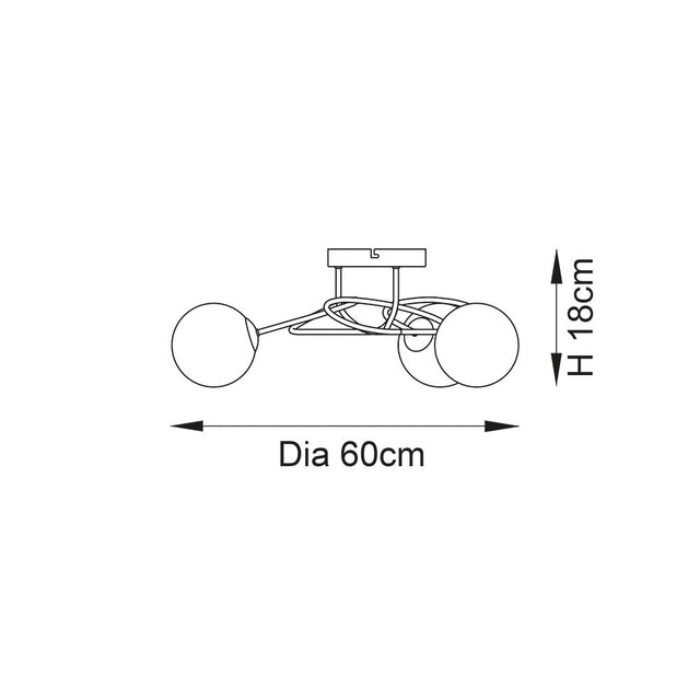 Delos 3lt semi flush