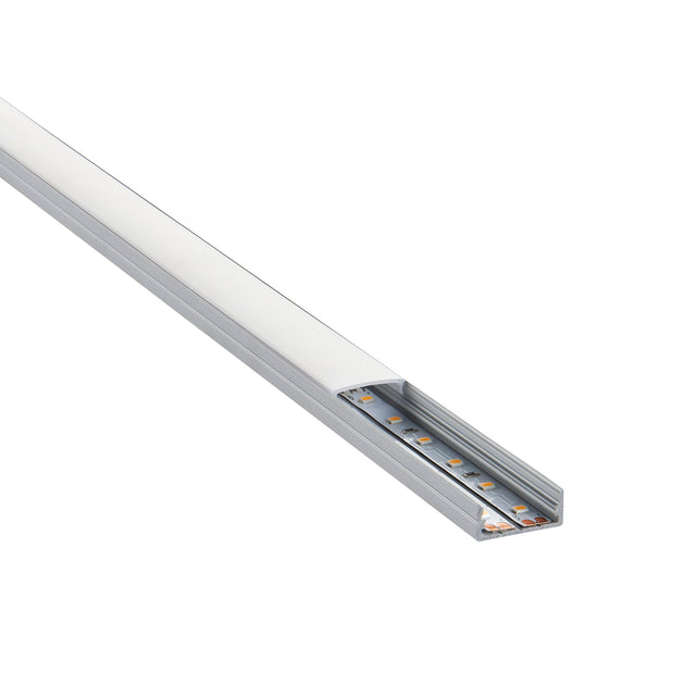 RigelSLIM Surface Wide 2m Aluminium Profile/Extrusion Silver