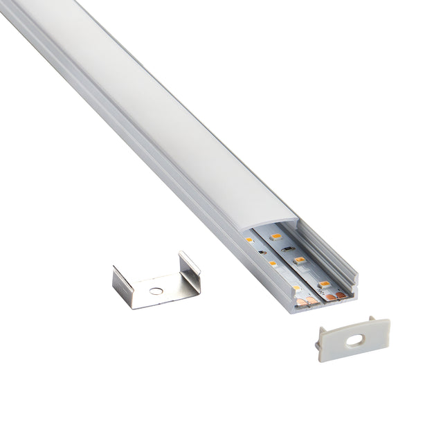 RigelSLIM Surface Wide 2m Aluminium Profile/Extrusion Silver