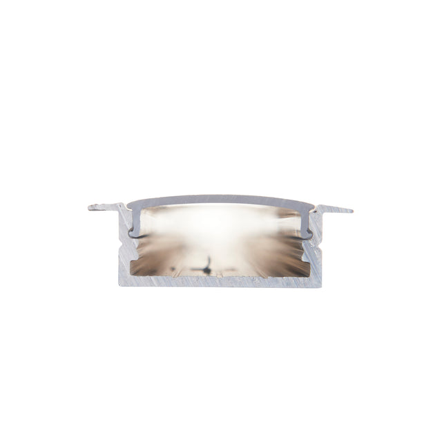 RigelSLIM Recessed Wide 2m Aluminium Profile/Extrusion Silver