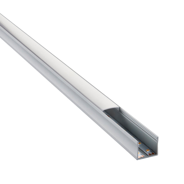 Rigel Surface Wide 2m Aluminium Profile/Extrusion Silver