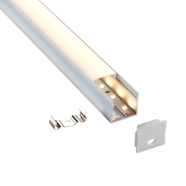 Rigel Surface Wide 2m Aluminium Profile/Extrusion Silver