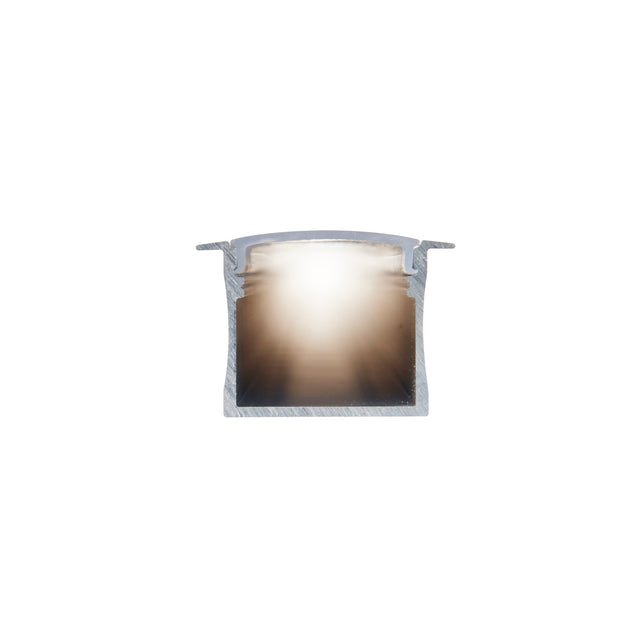 Rigel Recessed Wide 2m Aluminium Profile/Extrusion Silver