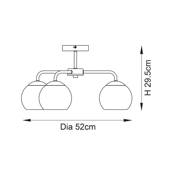 Dimple 3lt semi flush