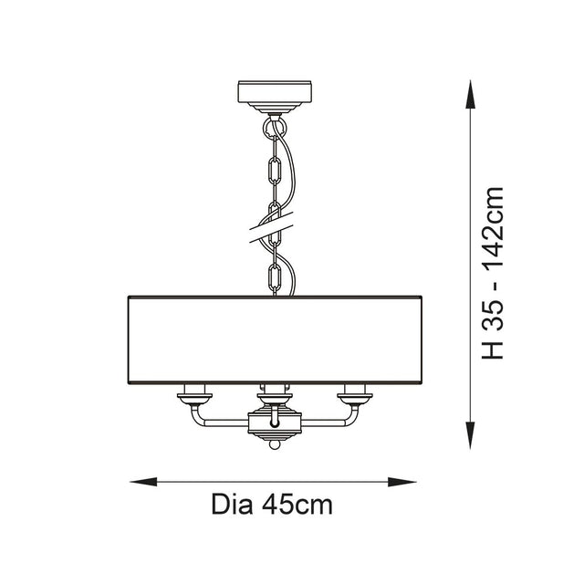 Highclere 3lt pendant