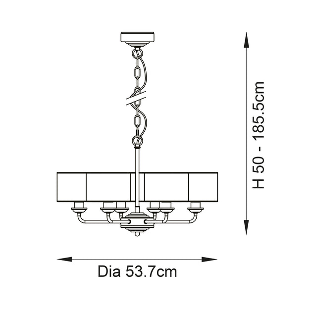 Highclere 6lt pendant