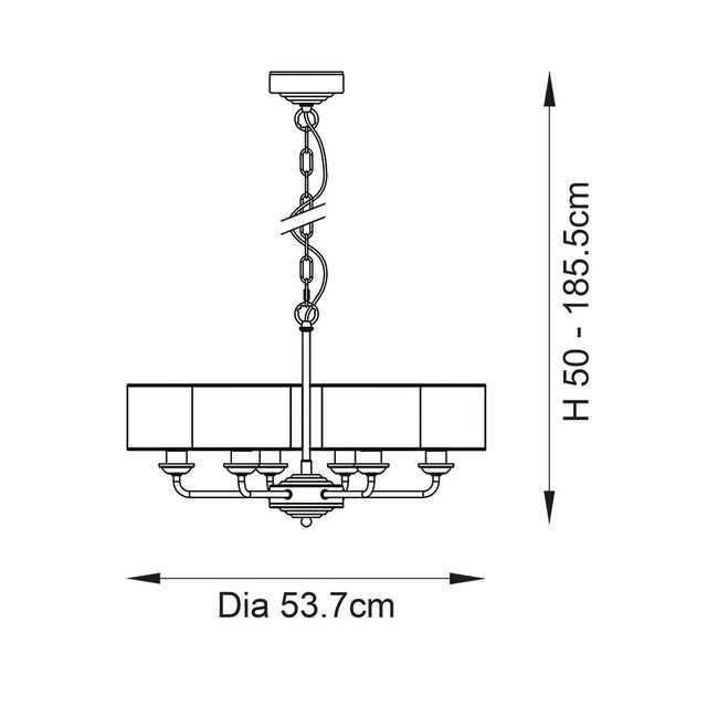 Highclere 6lt pendant