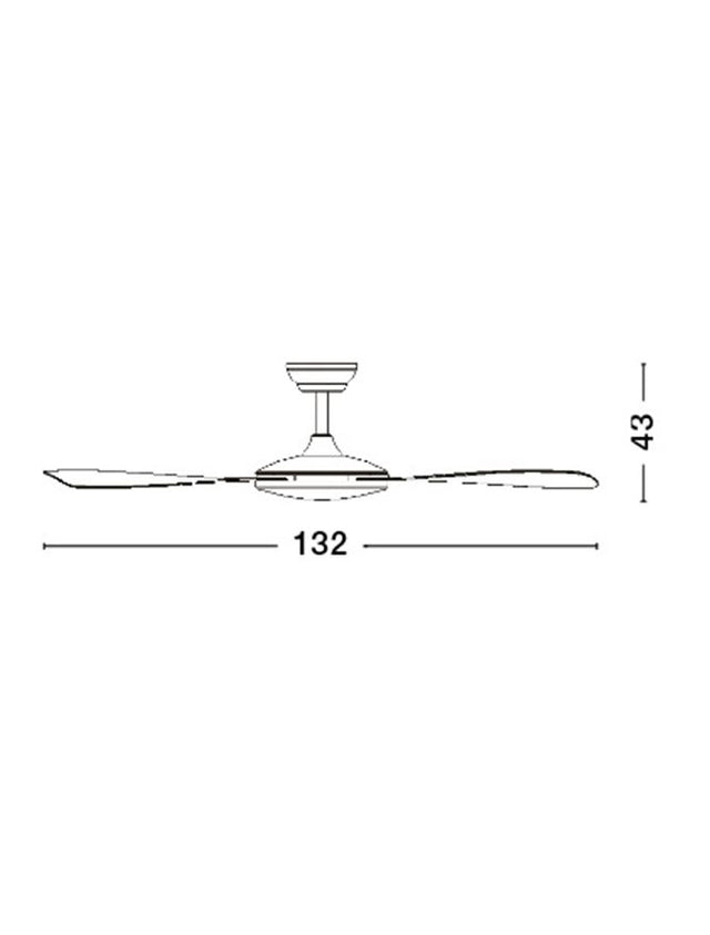 BLAIRE Fan White Aluminium White ABS D: 132 cm H: 43 cm 6 Speed Remote, 54’’ Blade DC 38W,AC220-240V 5250CFM 220RPM,4.7Kg Summer/Winter Function,Remote Control,2 Years Light & control 10 Years motor, Class I