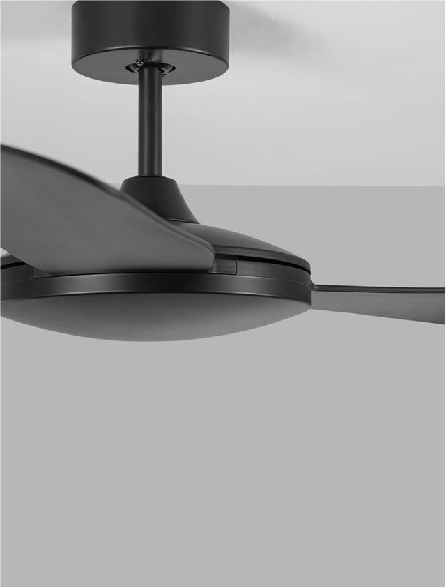 BLAIRE Fan Black Aluminium Black ABS D: 132 cm H: 43 cm 6 Speed Remote, 54’’ Blade DC 38W,AC220-240V 5250CFM 220RPM,4.7Kg Summer/Winter Function,Remote Control,2 Years Light & control 10 Years motor, Class I