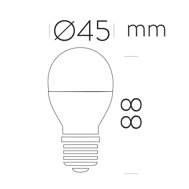 Bulb LED E27 7W 190º 3000K 640lm CRI80 Dimmable intensity