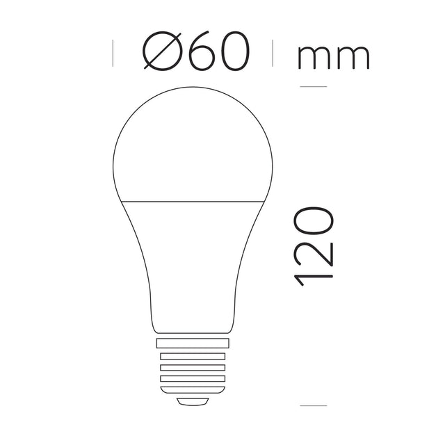 Bulb LED E27 11W 270º 3000K 1100lm CRI80 Dimmable intensity
